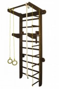 Babygrai 9112 Спортивный уголок Babygrai из сосны 225см с турничком в тонировке фото